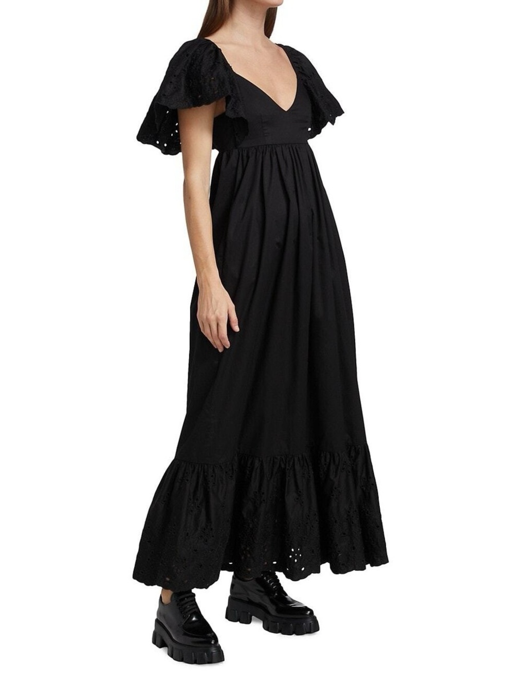 En Saison Cotton maxi eyelet dress